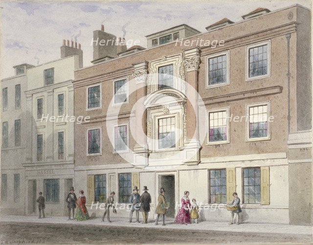 View of a mansion in Great Winchester Street, City of London, 1841. Artist: Thomas Hosmer Shepherd