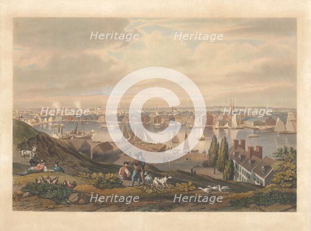Baltimore from Federal Hill, published 1831. Creator: William James Bennett.