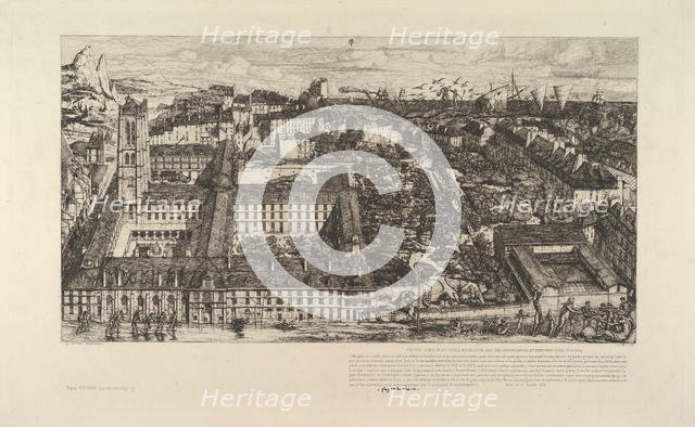 College Henri IV (ou Lycée Napoléon), 1863-64. Creator: Charles Meryon.