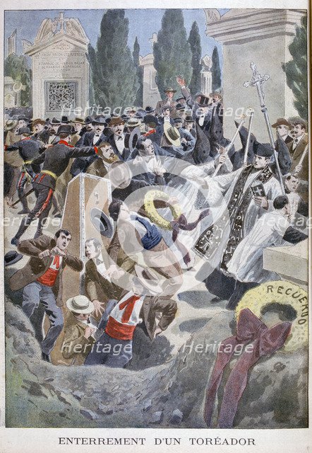 Burial of a toreador, Madrid, 1900. Artist: Unknown