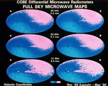 Full sky microwave maps, 1990. Artist: Unknown