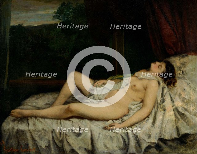 Sleeping Nude. Artist: Courbet, Gustave (1819-1877)
