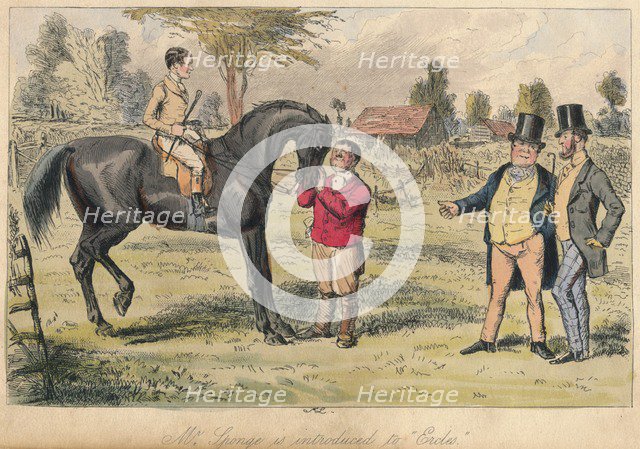 'Mr. Sponge is introduced to Ercles', 1865. Artists: John Leech, Hablot Knight Browne.