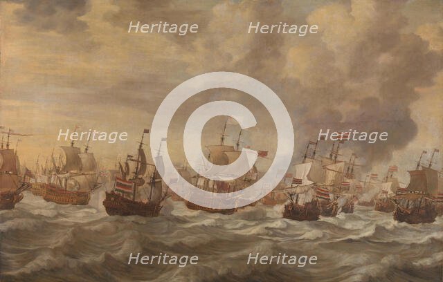 Episode from the Four Days' Naval Battle (11-14 June 1666), in or after 1666-in or before 1672. Creator: Willem van de Velde I.