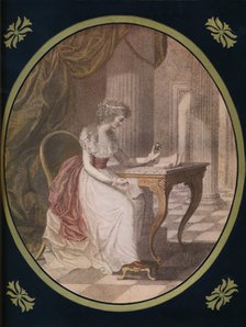 'Caroline of Litchfield, meditating on Waldstein's Picture', c1780s, (1910). Artist: Unknown.