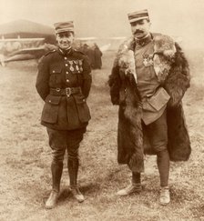 Lieutenant Georges Guynemer and Captain Felix Brocard, French fighter pilots, 5 February 1916. Artist: Unknown
