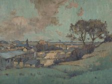 Esquisse pour la mairie de Noisy-le-Sec : Vue de Noisy-le-Sec, c.1907. Creator: Jean Constant Pape.