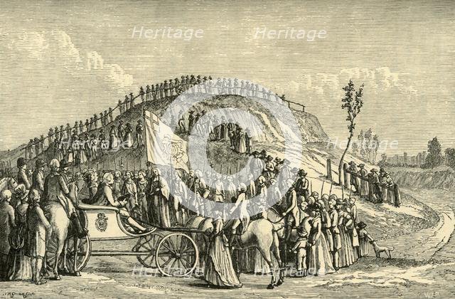 'George III and Queen Charlotte at Eton Montem, 1778', (1911). Creator: Unknown.