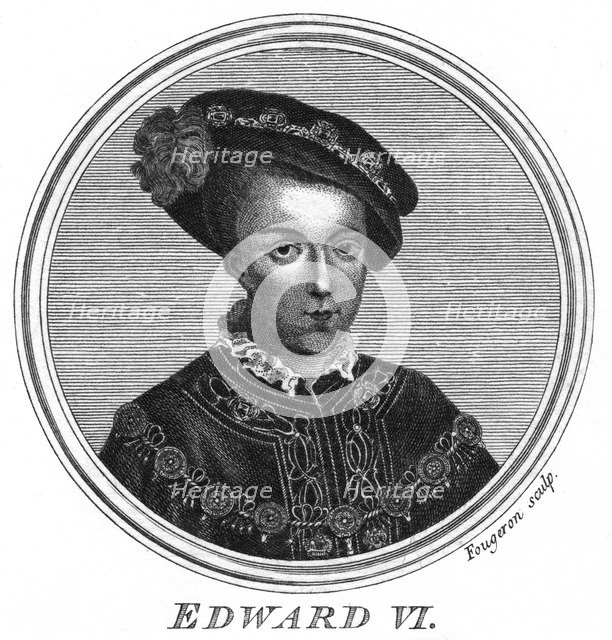 Edward VI, King of England, (18th century).Artist: Fougeron