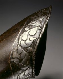 Black and White Elbow Gauntlet for the Right Hand, c.1570. Creator: Unknown.