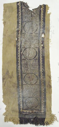 Textile Fragment, Coptic, 5th-6th century. Creator: Unknown.