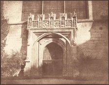 An Ancient Door in Magdalen College, Oxford, April 1843. Creator: William Henry Fox Talbot.