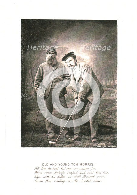 'Old and Young Tom Morris', c1870. Artist: Unknown.