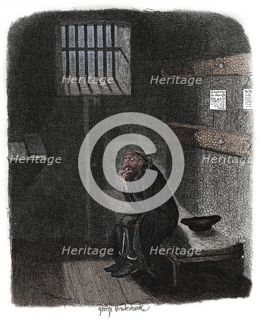 Scene from Oliver Twist by Charles Dickens, 1837. Artist: George Cruikshank.