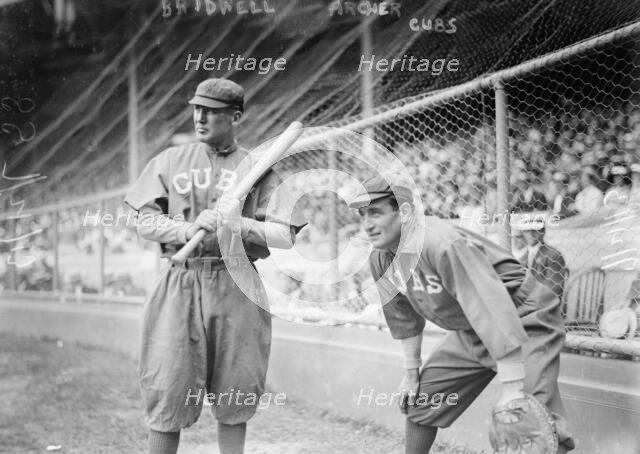 Al Bridwell & Jimmy Archer, Chicago NL (baseball), 1913. Creator: Bain News Service.