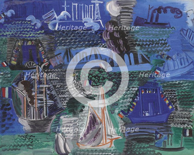 Bateaux (Boats), c1930. Creator: Dufy, Raoul (1877-1953).