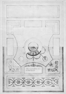 Design for a Dining-room Ceiling at Kelmarsh Hall, Northamptonshire, ca. 1770. Creator: James Wyatt.