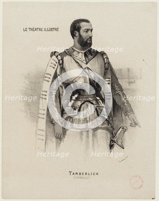 Enrico Tamberlik (1820-1889) as Otello in opera Otello by Giuseppe Verdi, 1868-1870.