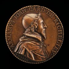 Armand-Jean du Plessis, 1585-1642, Cardinal de Richelieu 1622 [obverse], 1631. Creator: Jean Warin.