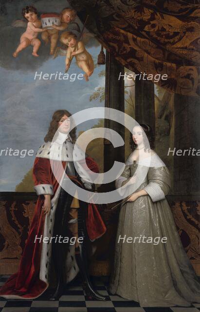 Portrait of Friedrich Wilhelm (1620-88), Elector of Brandenburg, and his Wife Louise Henri..., 1647. Creator: Gerrit van Honthorst.