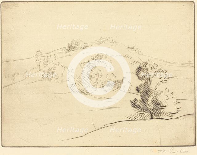 Small Hill (Le coteau). Creator: Alphonse Legros.