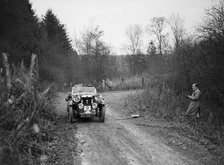 1929 MG M type competing in the Great West Motor Club Thatcher Trophy, 1938. Artist: Bill Brunell.