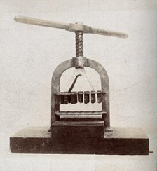 Plague apparatus from a lazaretto in Venice; a machine for disinfecting letters and papers, c1890s.. Creator: Unknown.