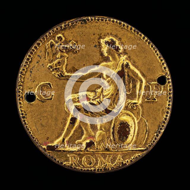 Rome Holding a Figure of Victory, 1513. Creator: Unknown.