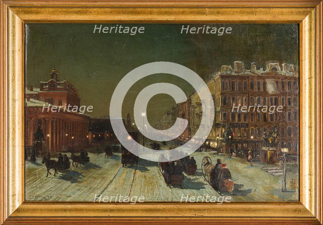 A Street in Saint Petersburg, . Creator: Klever; Juli Julievich (Julius) von; the Elder (1850-1924).