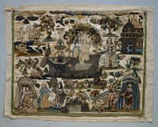 Stumpwork Panel: Story of David and Bathsheba, 1658. Creator: Unknown.