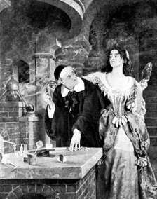 Pictures from the New Gallery: The Laboratory - The Hon. John Collier, 1895. Creator: George Meisenbach.