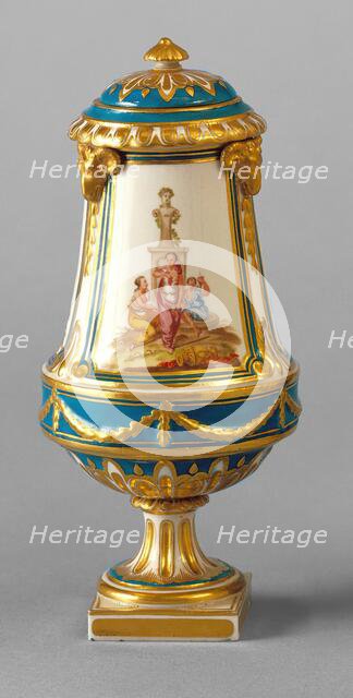 Vase with lid, about 1765. Creator: Chelsea Porcelain Manufactory.