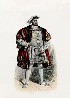 Henry VIII, King of England (Greenwich, 1491-Westminster, 1547), son of Henry VI, engraving from …
