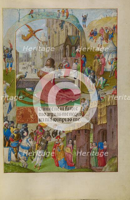 David in Prayer; Spinola Hours, about 1510-1520. Creator: Master of the Lubeck Bible.