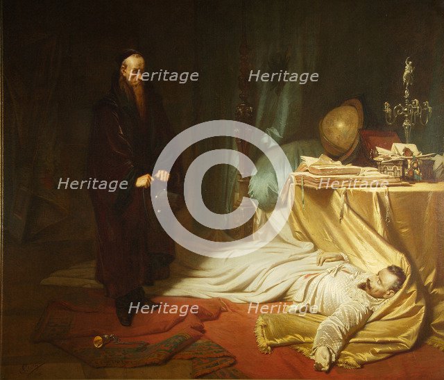 Seni at the Dead Body of Wallenstein, 1855. Artist: Piloty, Carl Theodor von (1826-1886)
