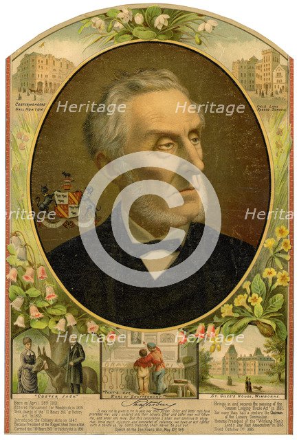 Lord Shaftesbury, British Conservative statesman and philanthropist, late 19th century. Artist: Unknown