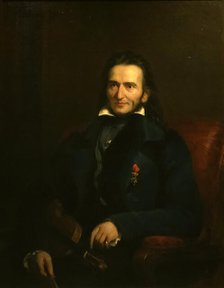 Portrait of Niccolò Paganini (1782-1840), 1834. Creator: Patten, George (1801-1865).