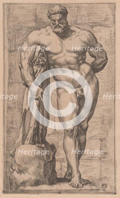 The Farnese Hercules, front view [plate 2], 1638. Creator: François Perrier.