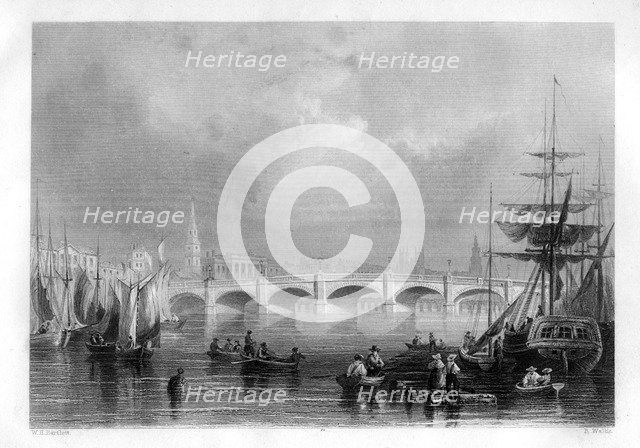 The bridge and Broomielaw Quay, Glasgow, Scotland, 1886. Artist: R Wallis