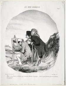 The Good Bourgeois, Plate 23: "But yes, my dear, I assure you that this gentleman is drawing..., 184 Creator: Honoré Daumier (French, 1808-1879).