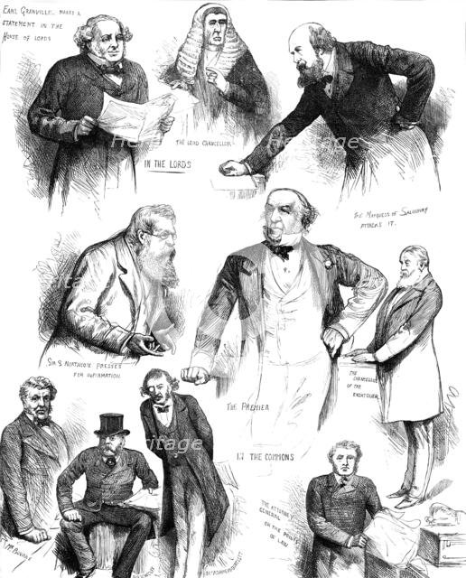 The Suez Canal Question in Parliament: (see "The Silent Member", 1883. Creator: Unknown.