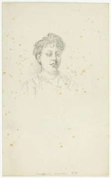 Sketch of Edith Austin, c. 1895-1900. Creator: Theodore Roussel.