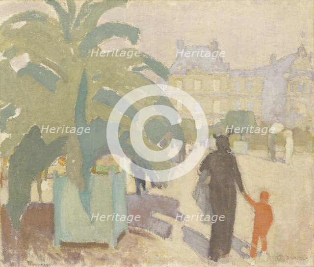 Luxembourg Park, 1913. Creator: Oskari Paatela.