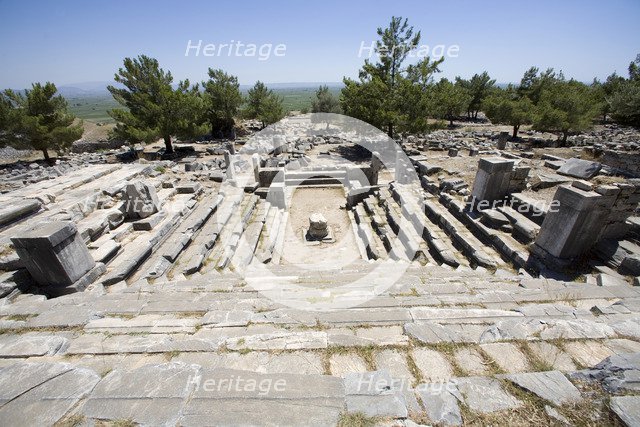 The bouleuterion in Priene, Turkey. Artist: Samuel Magal