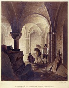 St Mary-le-Bow, London, 1834. Artist: Charles Edwin Gwilt