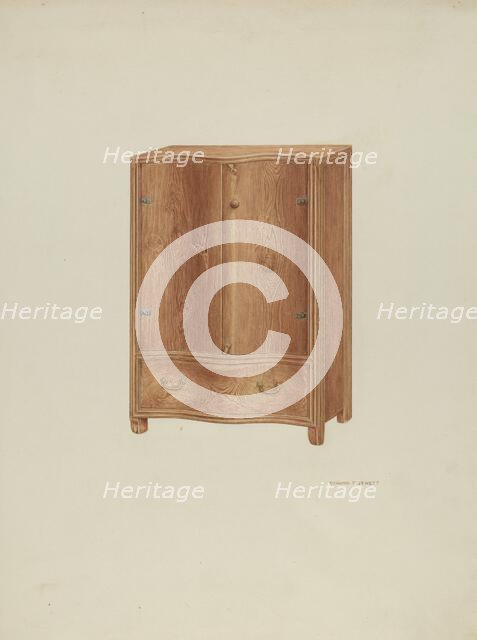 Cupboard, 1938. Creator: Edward Jewett.