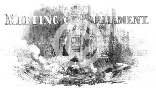 Meeting of Parliament, 1854. Creator: Unknown.