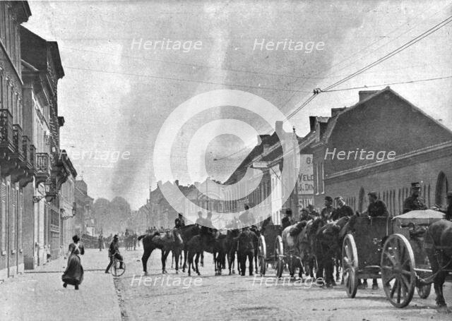 ''Ecrases par le Nombre; Louvain est evacue le 18 aout', 1914. Creator: Unknown.