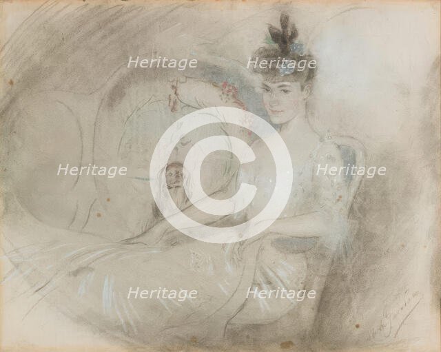 Young Woman in a Chair, 19th century - early 20th century. Creator: Antonio de La Gandara.