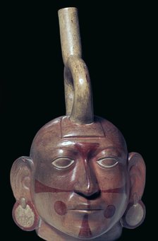 Mochicha stirrup-spout vessel, 1st century. Artist: Unknown